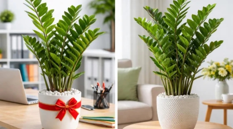 Vị trí đặt cây kim tiền nên sáng, sạch, thông thoáng và không cản lối đi để tăng cảm giác hài hòa. 