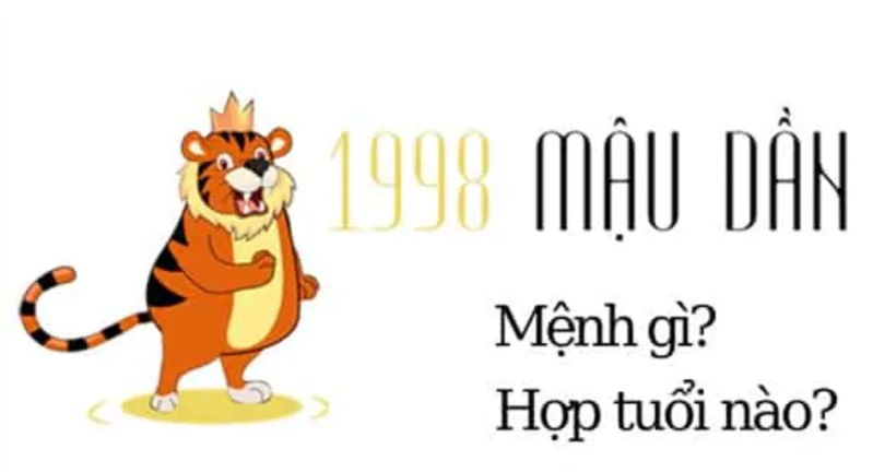 Nam sinh năm 1998 hợp tuổi Kỷ Mão, Quý Mùi, Ất Dậu, Đinh Hợi và Đinh Sửu