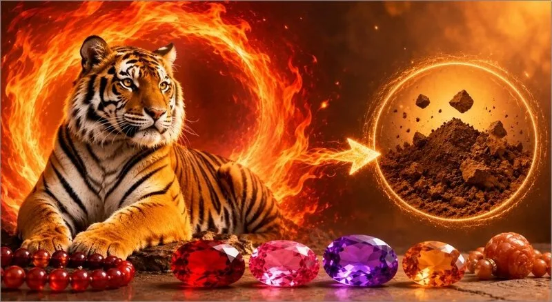 Nam Mậu Dần có thể tham khảo vật phẩm màu vàng, nâu, đỏ, cam, hồng hoặc tím.